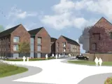 An artist impression of a new housing development