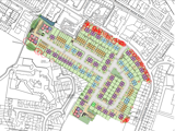 A plan of a new housing development